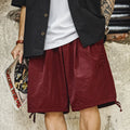 Casual Navajo Embroidered Shorts Loose Fit Beach Thin Pants with Elastic Waist Pockets Cargo Short for Men's Summer Bottom