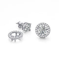 2ct+0.3ct Full Moissanite Studs Earring for Women Sparkling Diamond Wedding Party Ear Stud S925 Sterling Silver Jewelry
