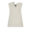 Summer New Women's Asymmetric Collar Jewelry Embellied Patchwork Lined ort Dr Ele High Waist Svel Bodycon