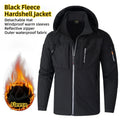 Men's Outdoor Jackets Fleece Lining Windbreaker Waterproof Winter Warm Jacket for Men Detachable Hat Men's Coats