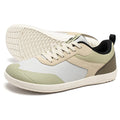 Wide Toe Shoes Mens Womens Minimalist Mesh Artificial Leather Sneakers Lace Up Lightweight Breathable Walking Shoes