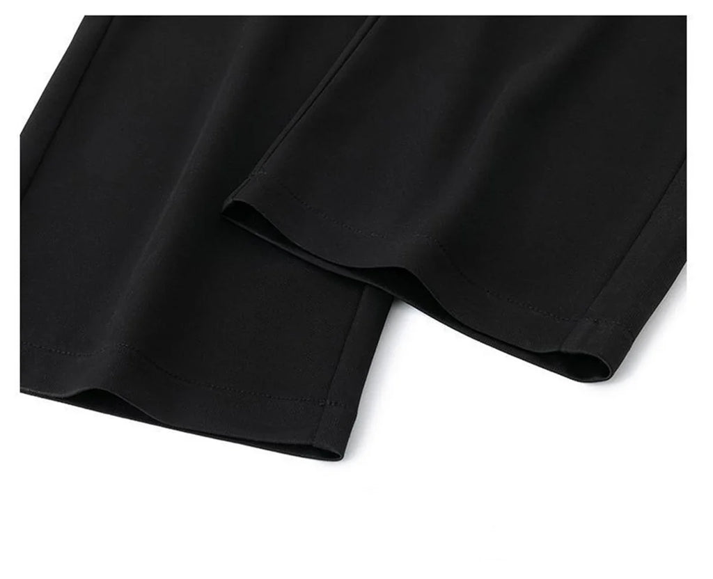 Black Straight Pants for Men's Wide Leg Pants