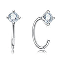 4mm D Color Moissanites Classic Hoop Earrings for Women 925 Sterling Silver Jewelry 18K Gold Plated Earring Wholesale