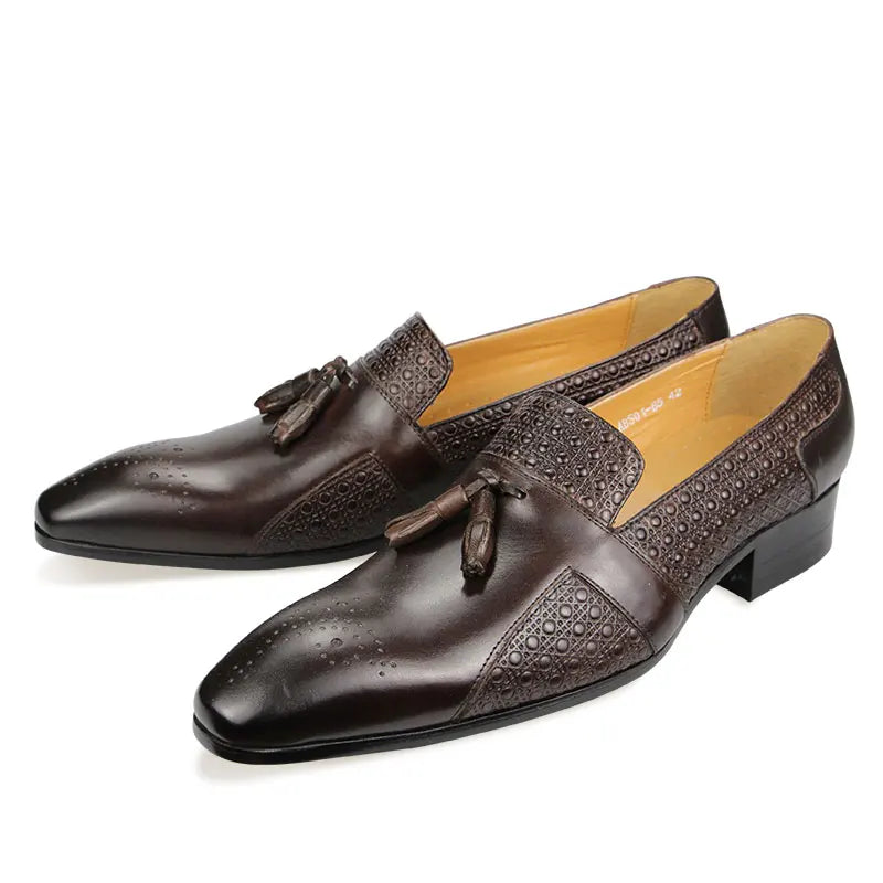 New Leather Casual Shoes Mens Summer One-Step Loafers Dress Wedding Leather Luxury Groom Wedding Men Italian Style Oxford Shoes
