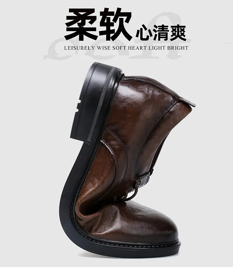 Leather Casual Elevator Shoes for Men 10cm Invisible Height Increase Casual Sneakers Business Formal Shoes