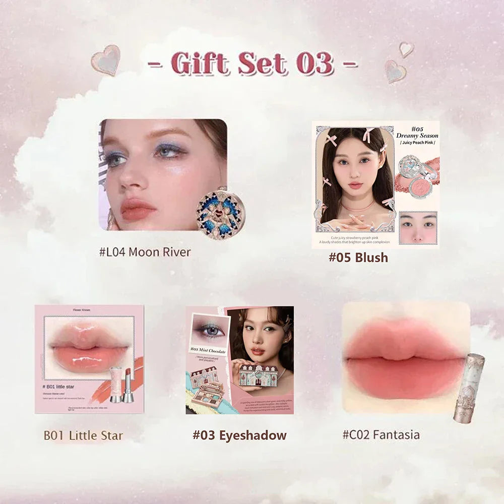 Makeup Kit Full Professional Makeup Gift Set Mermaid Angel Highlight Swan Lipstick 5 piece set