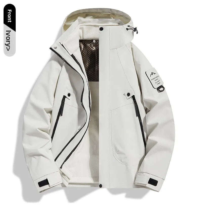 New Autumn and Winter Graphene Heating Cold Warm Insulation Men's Women's Three in One Jacket Waterproof Windproof Assault Suit
