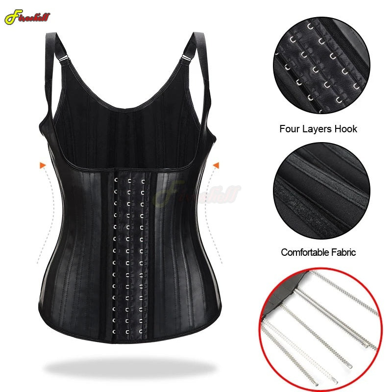 Women Latex Waist Trainer Women Binders Shapers Modeling Strap Corset Colombian Girdles Body Shapewear Faja Shape Sport Vest