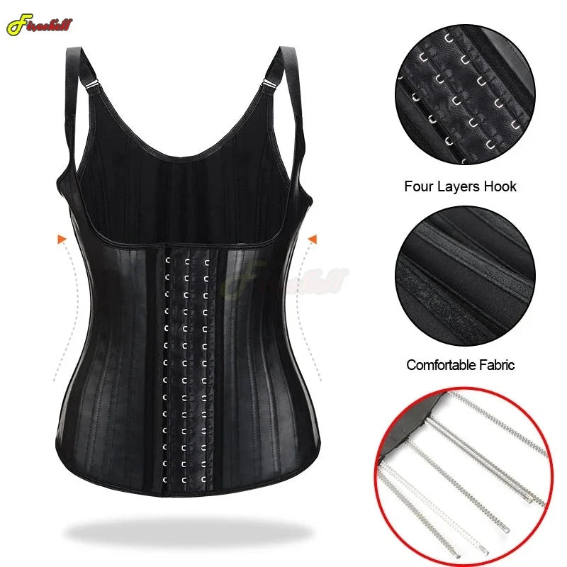 Women Latex Waist Trainer Women Binders Shapers Modeling Strap Corset Colombian Girdles Body Shapewear Faja Shape Sport Vest