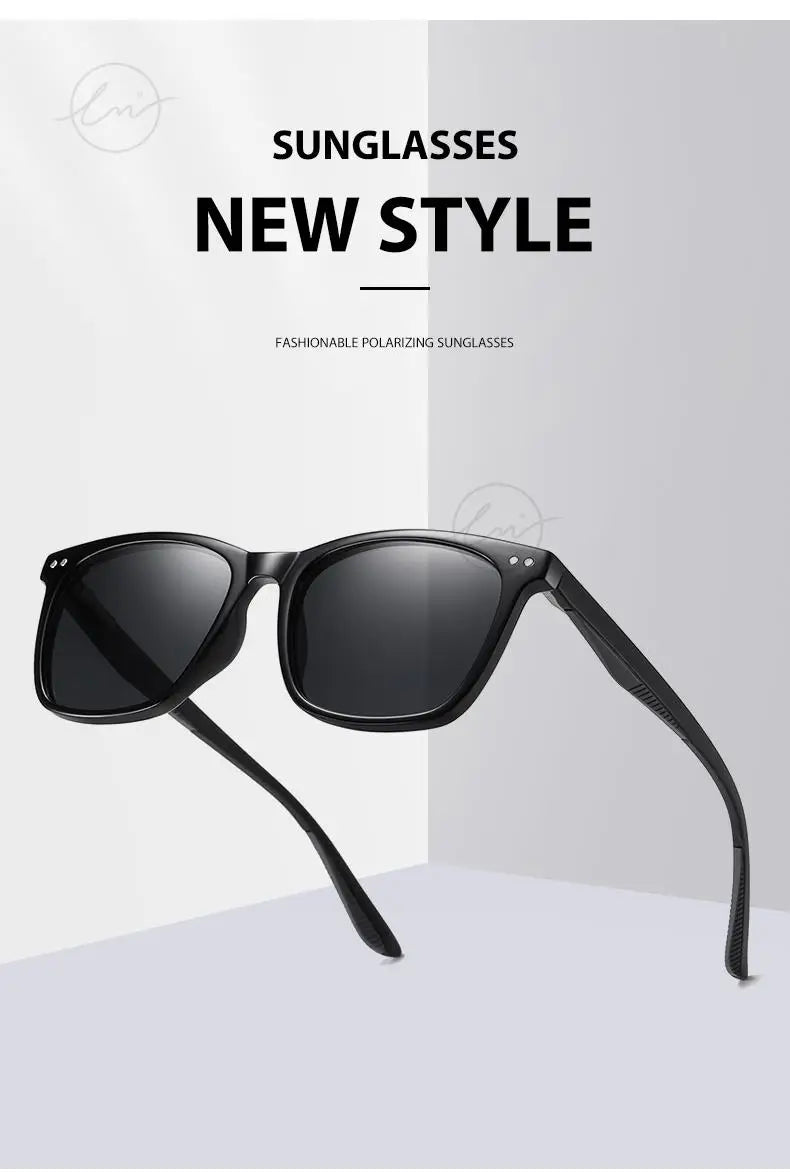 Polarized Sunglasses Men Women Fashion Square Shades Leopard Frame Ladies Travel UV400 Goggles Driving Sun Glasses