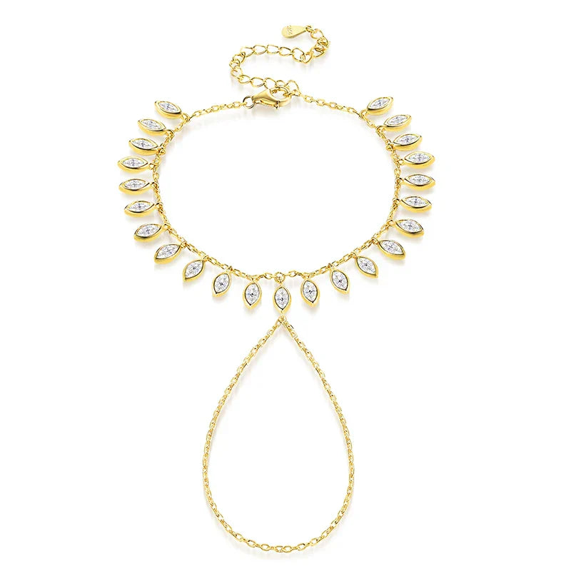 2.5*5mm Marquise Cut Bubbles Moissanite Bracelets for Women Valentine's Day Gifts Female Chain 100% 925 Sterling Silver
