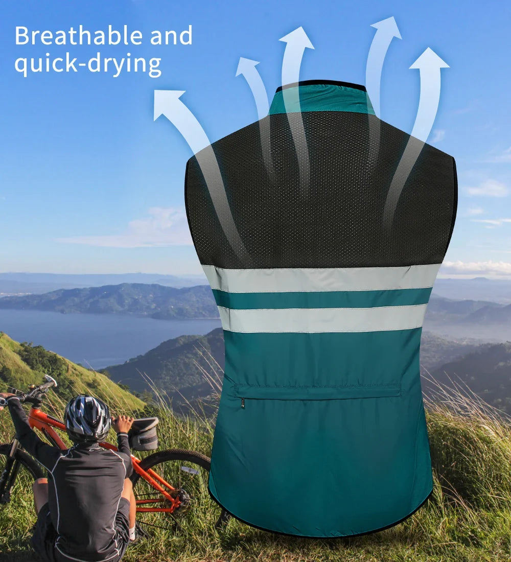 Wind Jacket Lightweight Cycling Windbreaker Windproof Bike Jacket Water Resistant Long Sleeve Jersey Wind Coat Vest