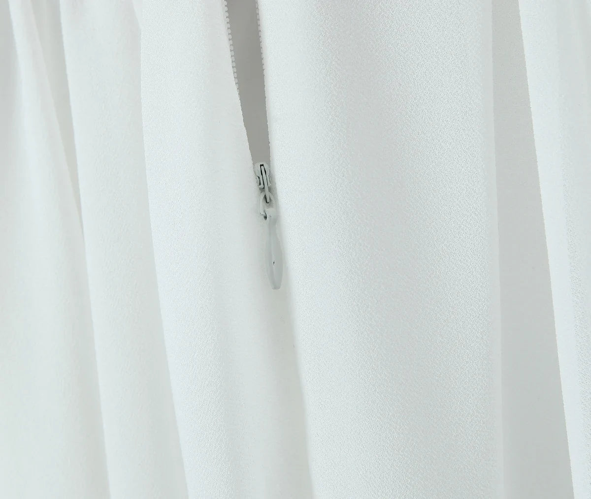 2025 Women White Big Backless Sling Dress O Neck Back Zipper Loose Swing Mini Short Dresses Holiday Robe