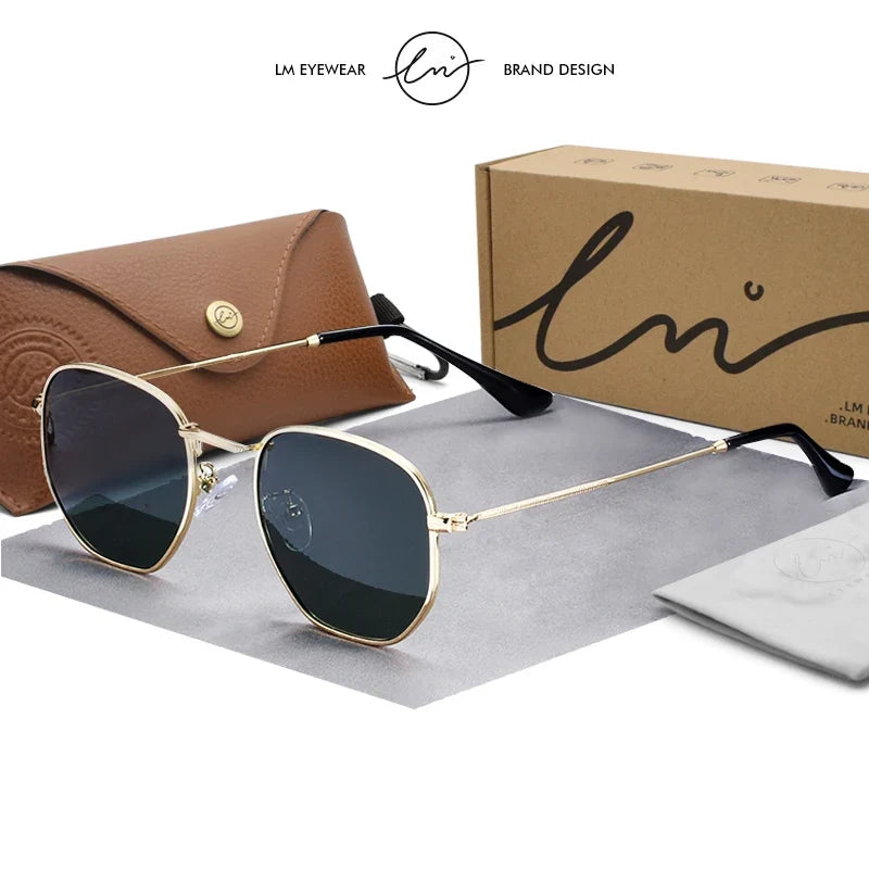 New Fashion Women Hexagon Sunglasses Men Retro Polarized Driving Coating Mirror Sun Glasses Goggle UV400 Eyewear gafas de sol