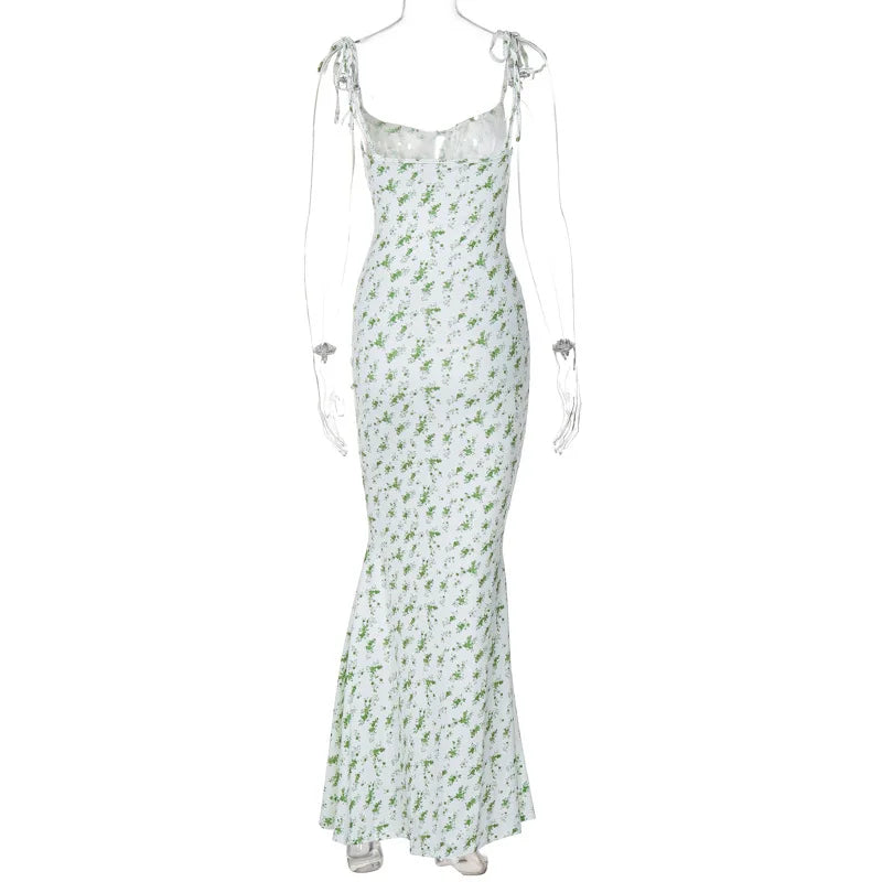 Women Elegant Floral Beach Vacation Bodycon Streetwear Long Dress 2026 Summer Clothes Wholesale Items For Business