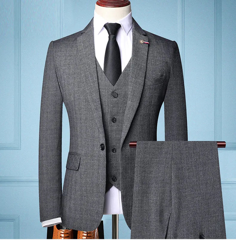 Suit  Men's Fashionable Business Banquet, Trendy Singer, Grid Host, Casual Wedding Banquet Dress, Male Star Performance Suit