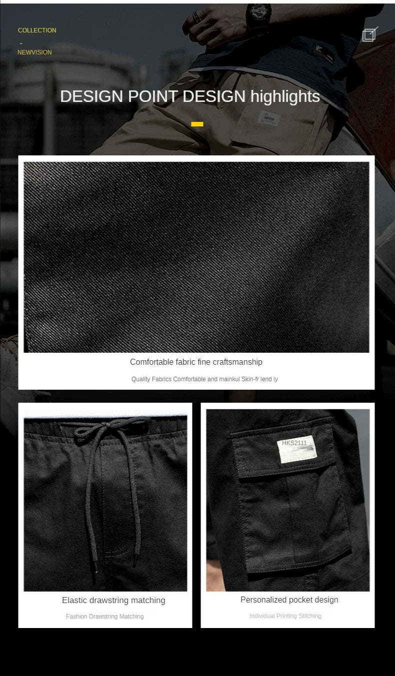 Plus Size Shorts Casual Summer Elastic Waist Cargo Short Men Streetwear Y2k Camouflage Fashion Bermuda Male Side Pocket Breeches