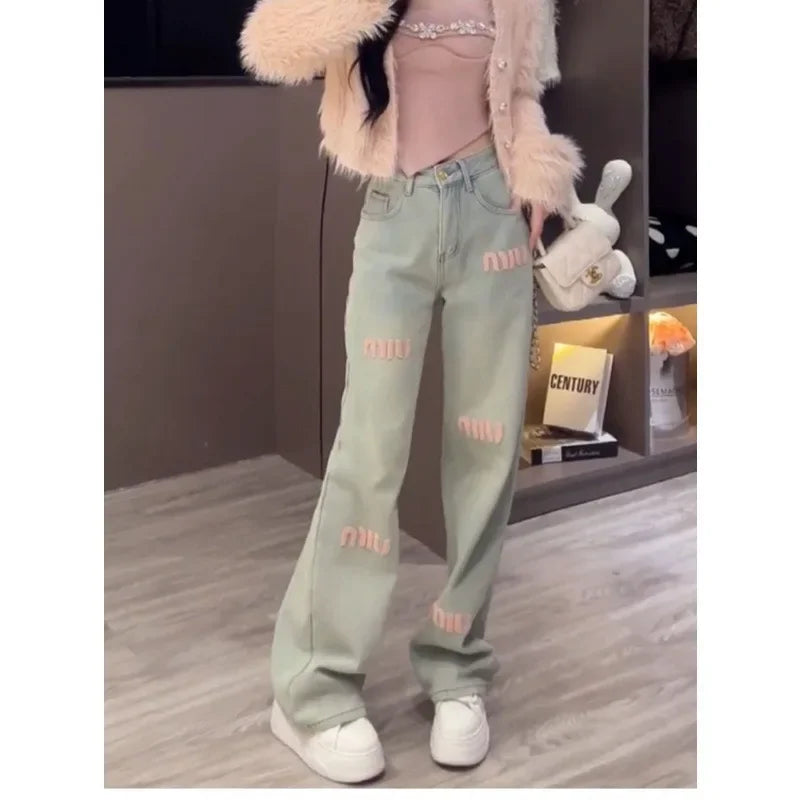 جينز نسائي كاجوال للربيع والصيف، بقصة ضيقة وأرجل واسعة (Bell Bottoms)