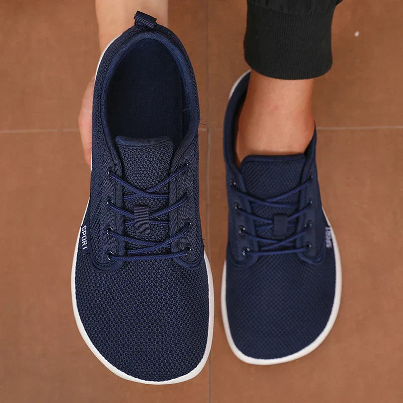 Men's Shoes Sneakers Wide Toe Barefoot Casual Wide Last Fashionable Canvas Black Flat Board Shoes Breathable Mesh Men's Shoes