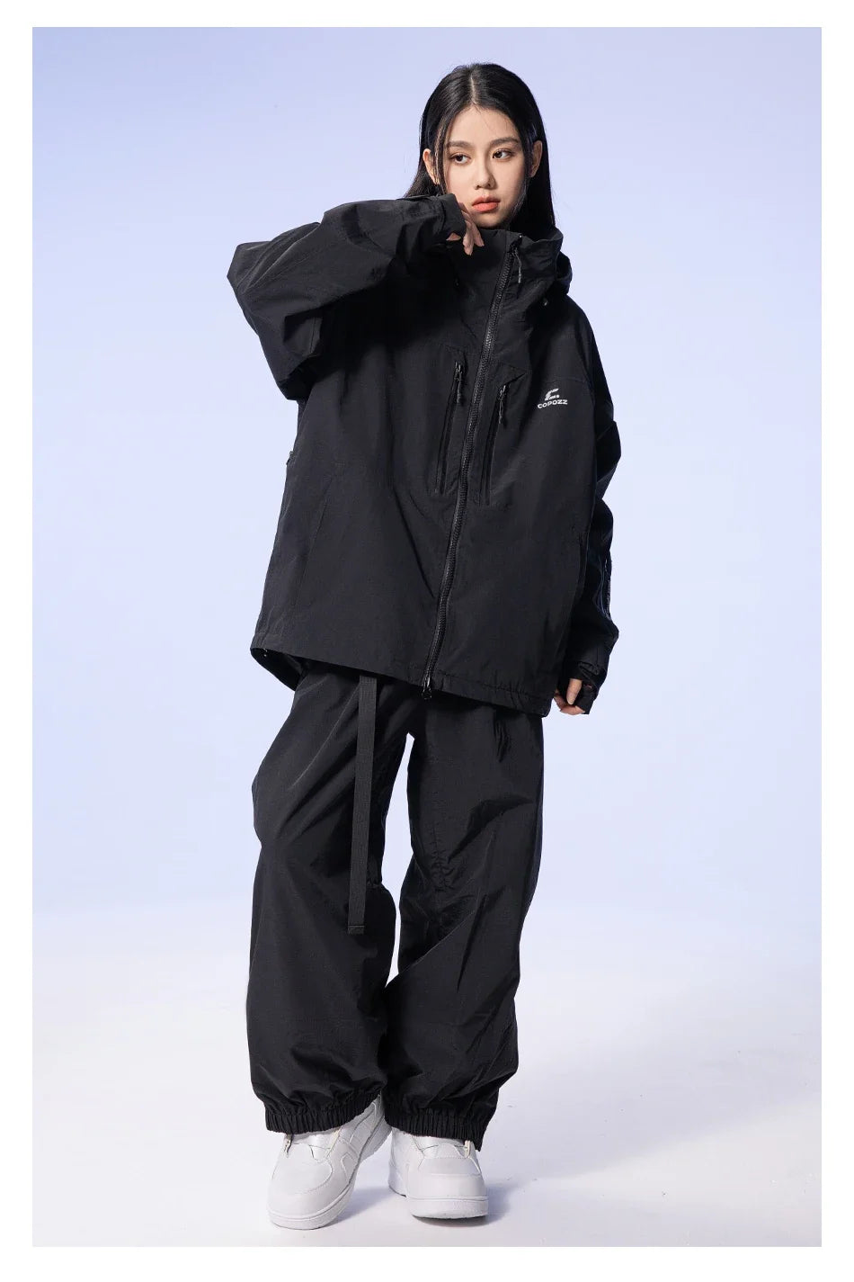 Thicken 3L Ski Jacket Men Women Windproof Waterproof Winter Ski Coat Ski Wear Solid Color Hooded Warm Snowboard Ski Suit