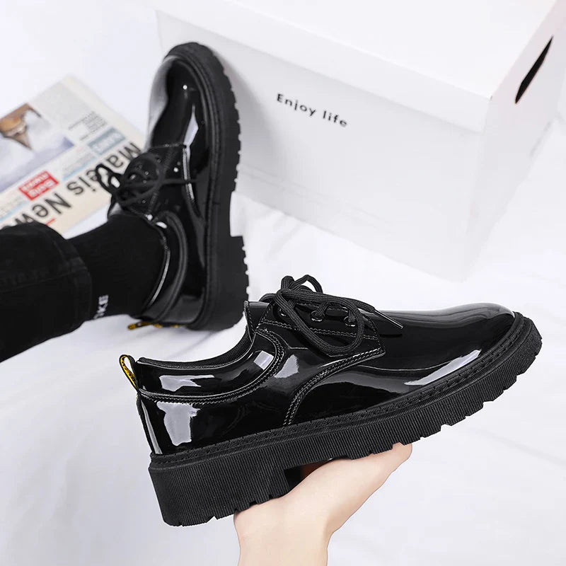 Men's Formal Dress Shoes – Classic Lace-Up Faux Leather Office Shoes for Business & Events