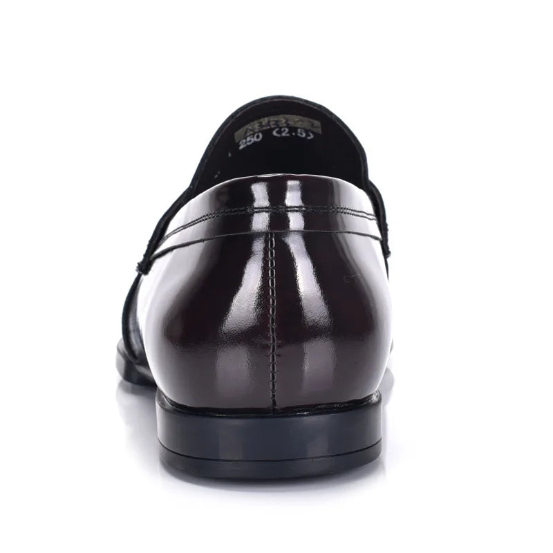 Luxury Slip On Dress Shoes Men Genuine Leather Italian Loafer Shoes For Men Black Patent Leather Formal Oxford Men Wedding Shoes