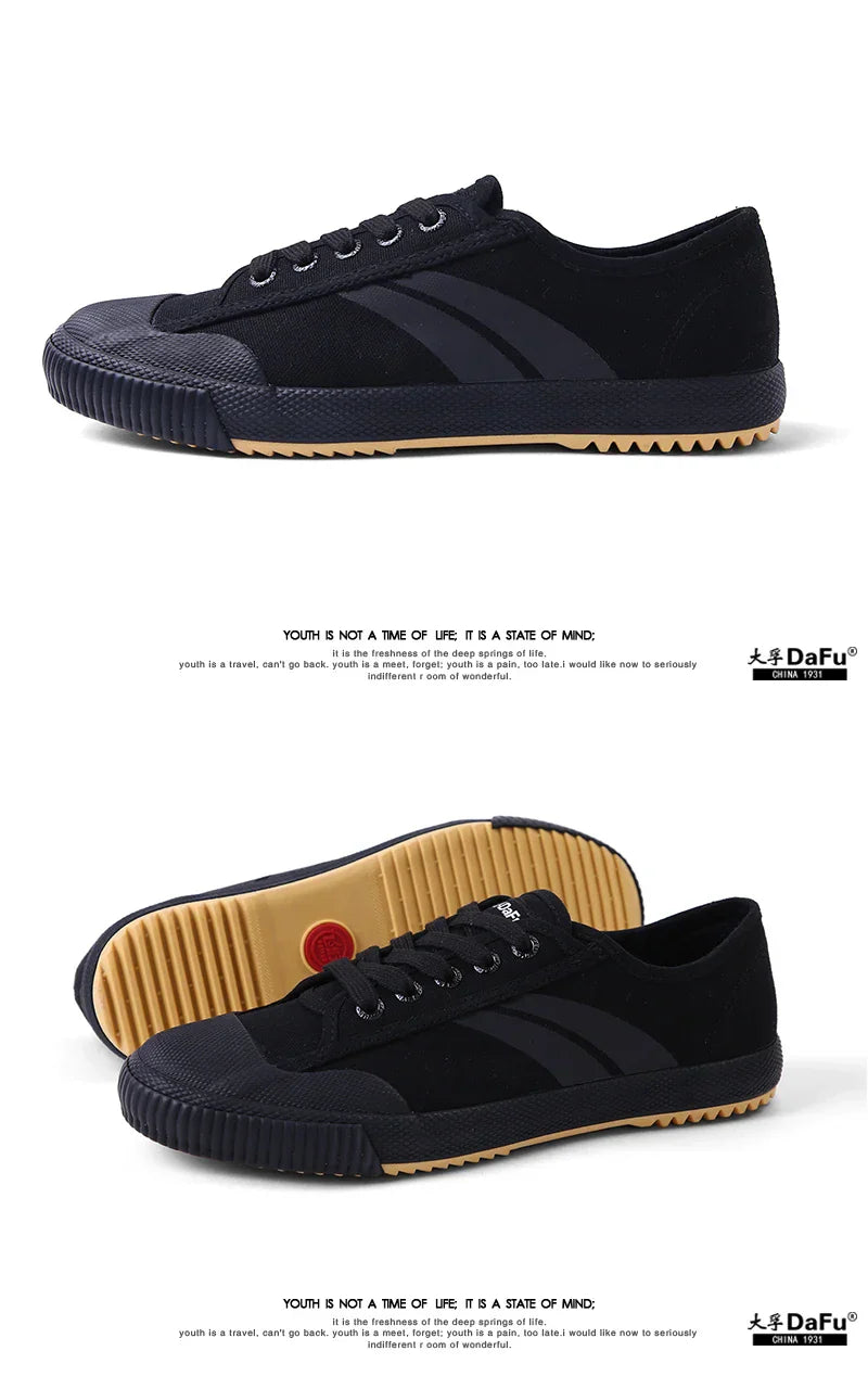 Original Kungfu Shoes Improved Version Sneakers Men Women All Black Shoes
