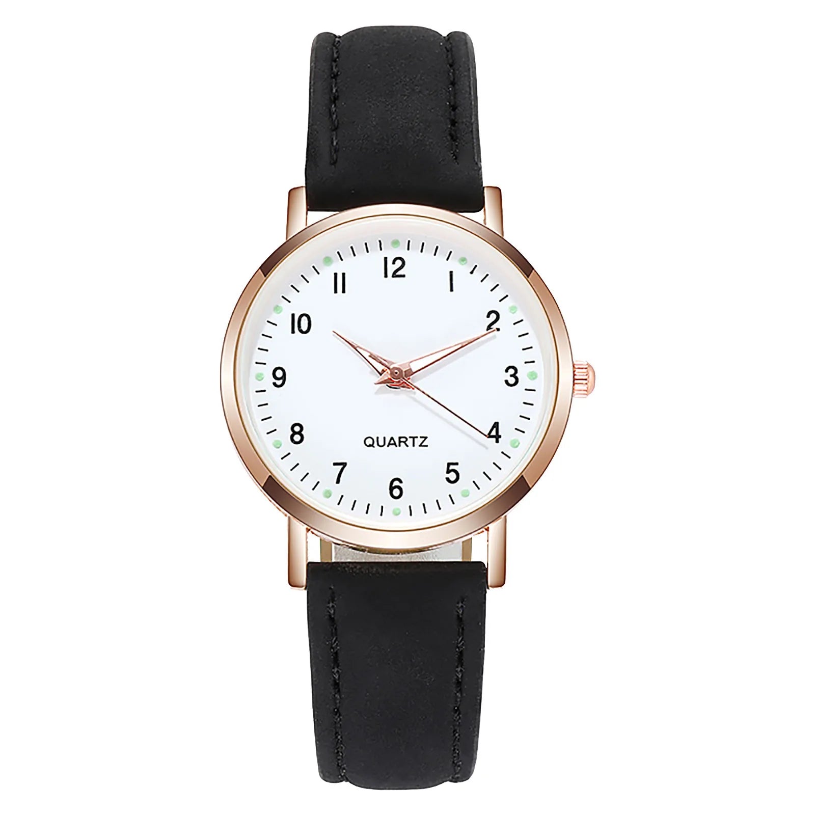 Ladies Diamond-Studded Luminous Retro Female Watch Leather Belt Quartz Watch Women Simplicity Casual Decoration Wristwatches