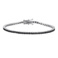 Certified Real 3/4/5/6.5MM Full Black Moissanite Tennis Bracelet for Women Men S925 Silver Link Bracelets Fine Jewelry