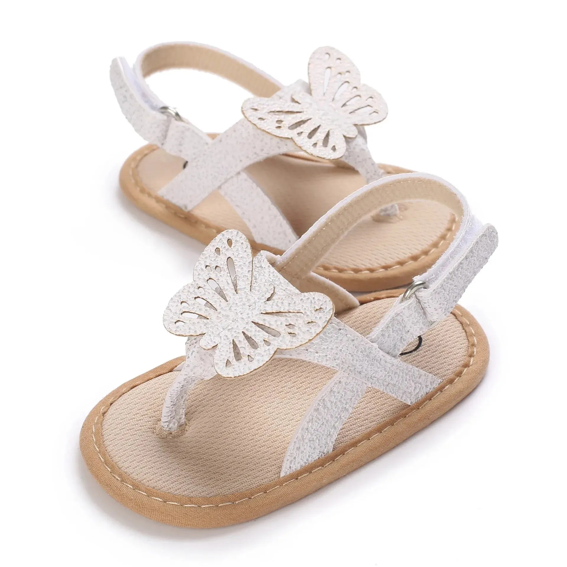 Meckior Summer Baby Shoes Newborn Cute Bowknot Girls Garden Sandals Anti-slip Soft Cotton Sole Flat Bottomed Shoes