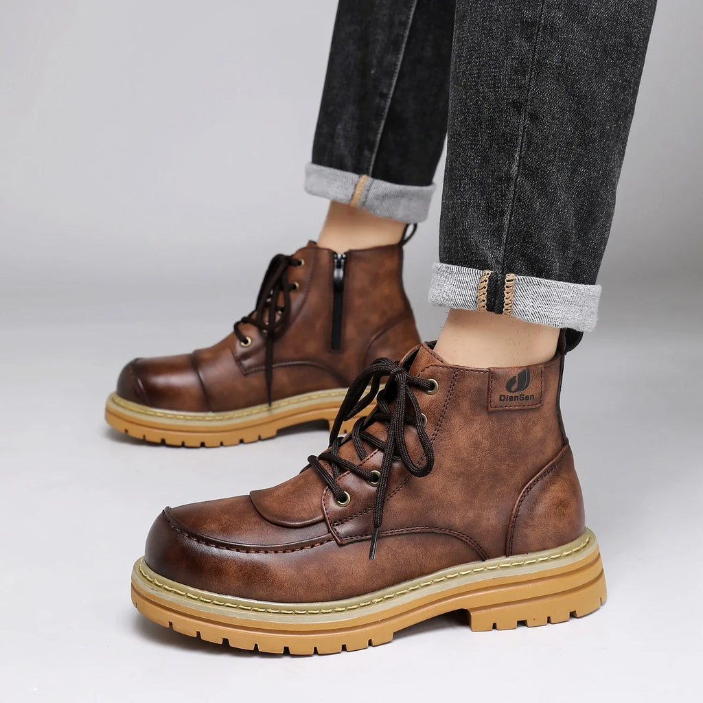 Fashion Mens Boots Yellow Daily Casual Boots