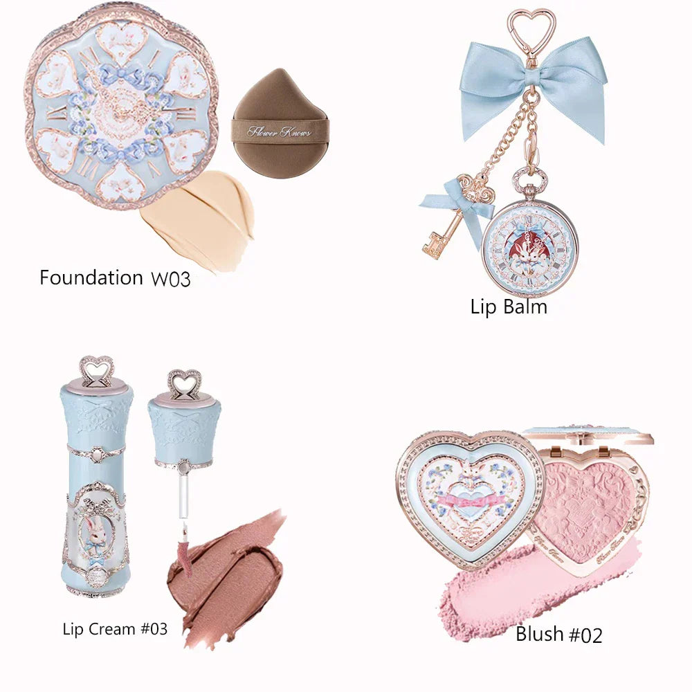 Gift Box Makeup Set Little Angel Full Box Lip Glaze Blusher Shell Jewelry Flower Know Birthday Gift Kit