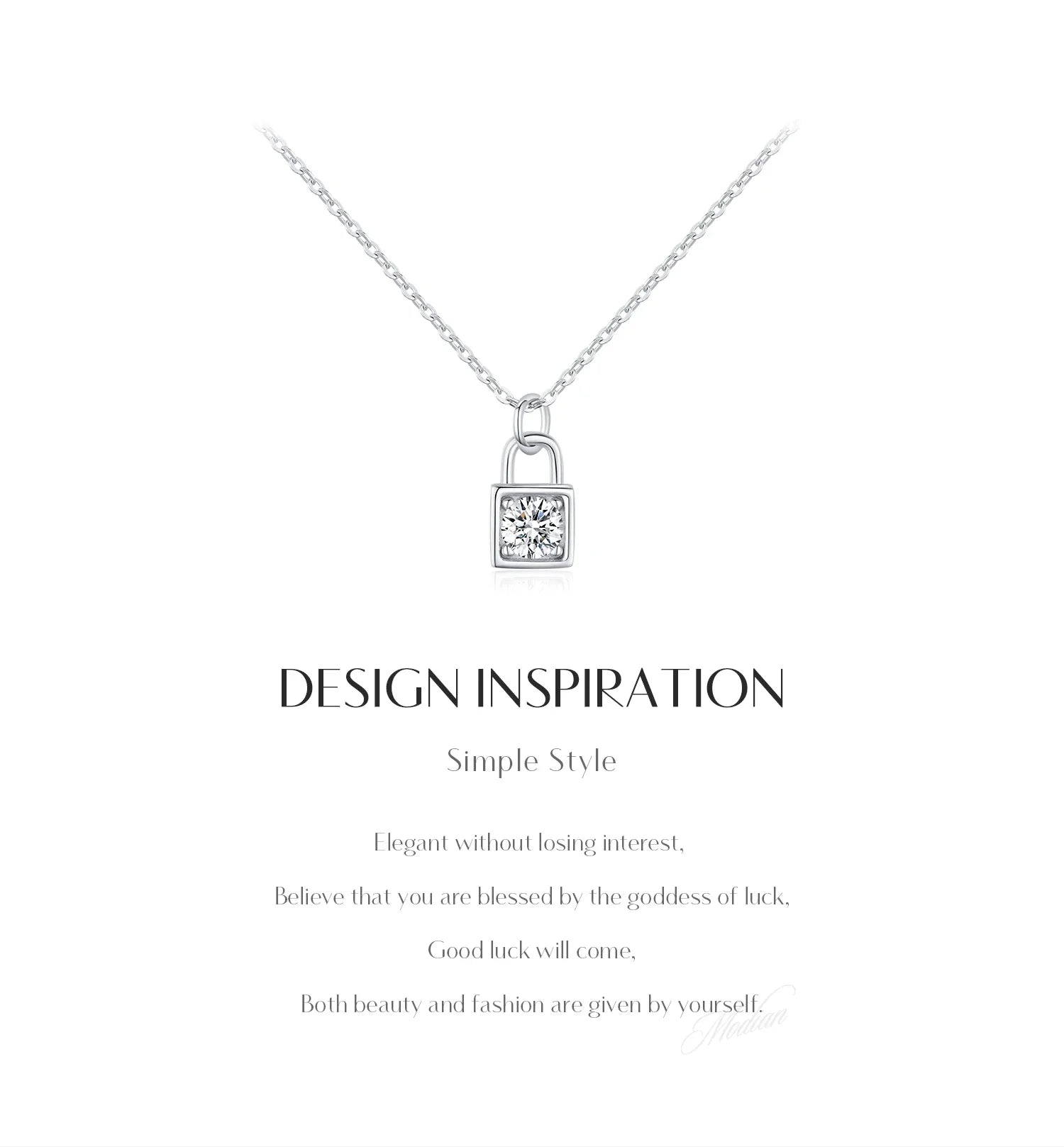 0.5 Carat D Color Moissanite Lock Pendant Necklace For Women 925 Sterling Silver Party Stackable Fine Jewelry With Boxes