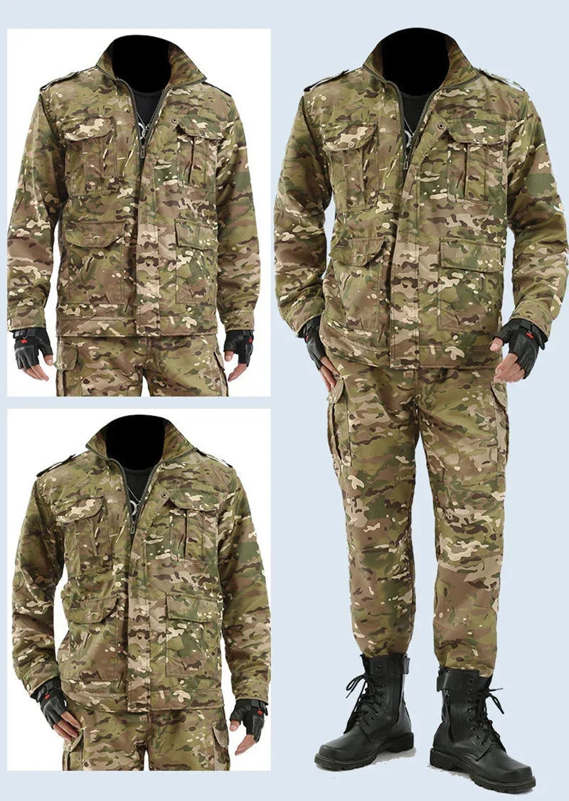 Black Python Pattern Wear-resistant Overalls Labor Insurance Cloth Uniform Men's Soft Tracksuit Outdoor Suit