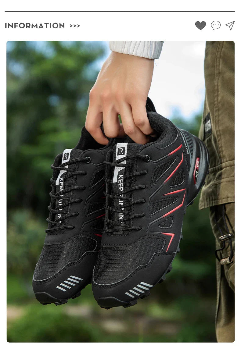Waterproof Hiking Shoes Men‘s Outdoor Trekking Sneakers Mountain Climbing Camping Trainers Hunting Tactical Boots Bike Shoe Male