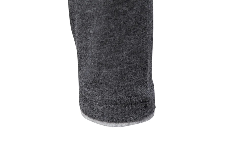 100% Cotton T-shirt Men Casual Solid Color Long Sleeve Sweater Autumn Fashion High Quality Henley Collar Mens T-shirts
