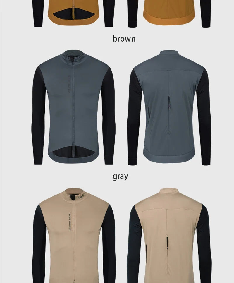 Men's Windproof Waterproof Long Sleeve Cycling Jacket MTB Bike Coat Bicycle Sports Windbreaker Double Zipper Cycling Jersey