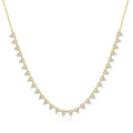2mm/3mm D Color Moissanite Tennis Necklace s925 Sterling Silver 18inch Chain, Wedding Necklaces for Women Fine Jewelry
