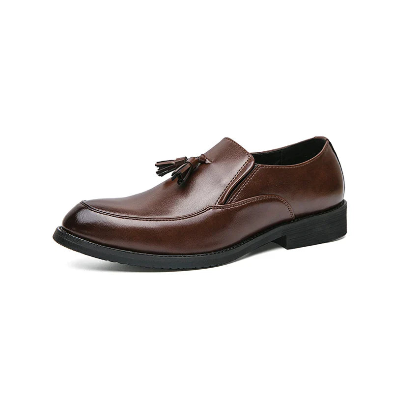 Luxury Designer Mens Business Formal Leather Dress Black Brand Casual Shoes Wedding for Men Office Luxury Flats Footwear Loafers