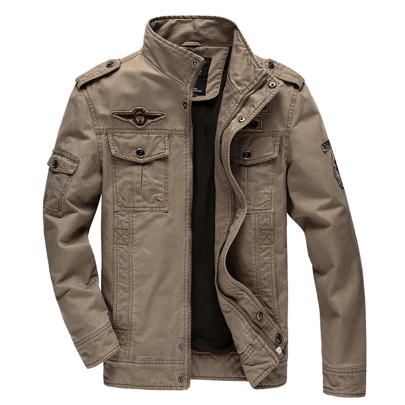 جاكيت عسكري كاجوال جديد 2023 للرجال مقاس كبير M-6XL Jaqueta masculina Air force one معطف رجالي كارغو للربيع والخريف