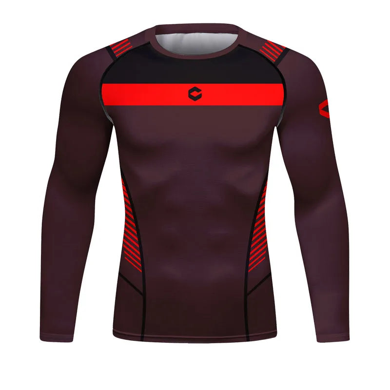 UV Sun Protection Shirt Long Sleeve Men Blouse Sports Sublimated T-Shirts Gym Swim Surf Rashguard Jiu Jitsu BJJ Tops