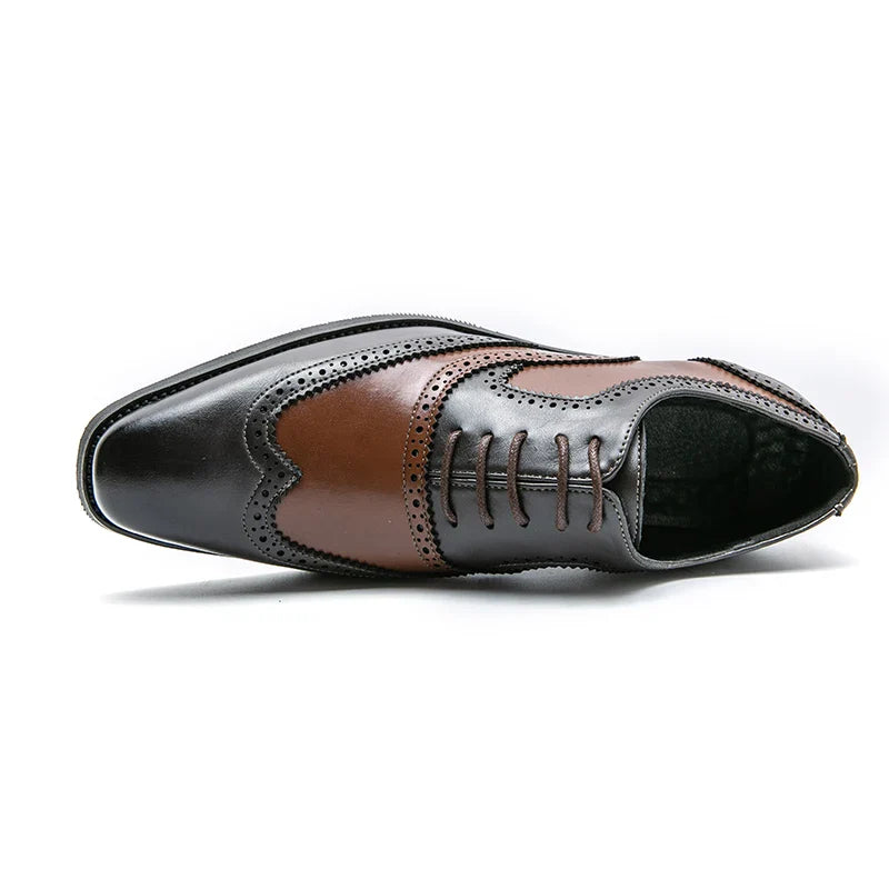 Italy High Quality Pointed Fashion Oxford Shoes Lace Up Men's Shoes Pointed Style Luxury Moccasin Casual Luxury Leather Shoes