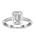 GRA Certified 2CT Emerald Moissanite Rings for Women 18k White Gold Jewelry Sterling Silver s925 Wedding Diamond Ring