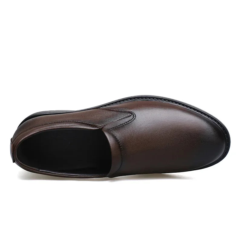 Men's Business Casual Shoes – Genuine Leather, Non-Slip Sole, Comfortable Fit, EU 40–48