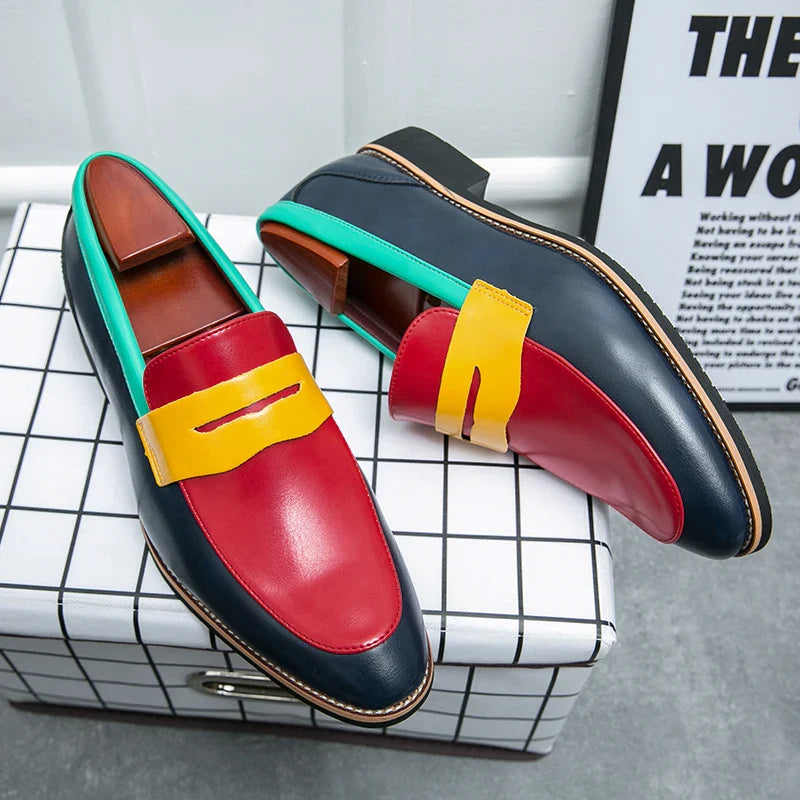 Mens Dress Wedding Fashion Office High Quality Leather Comfy Business Formal Italy Driving Loafers Shoes for Men Plus Size 38~48