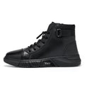 Men Boots Leather Casual Platform Boots Zipper British Style Autumn Winter Fashion Comfortable Mens Shoes Ankle Botas De Hombre