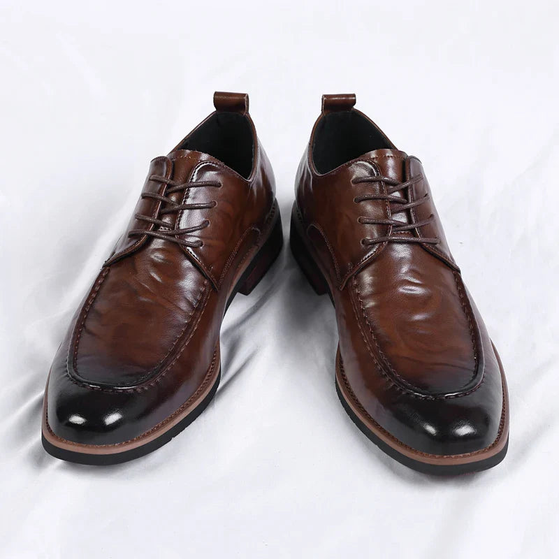 Italian Design Men's Oxford Business Shoes Formal Casual Leather Laces Lace-Up Anti-slip Flat Designer Shoes Comfy Walking Shoes