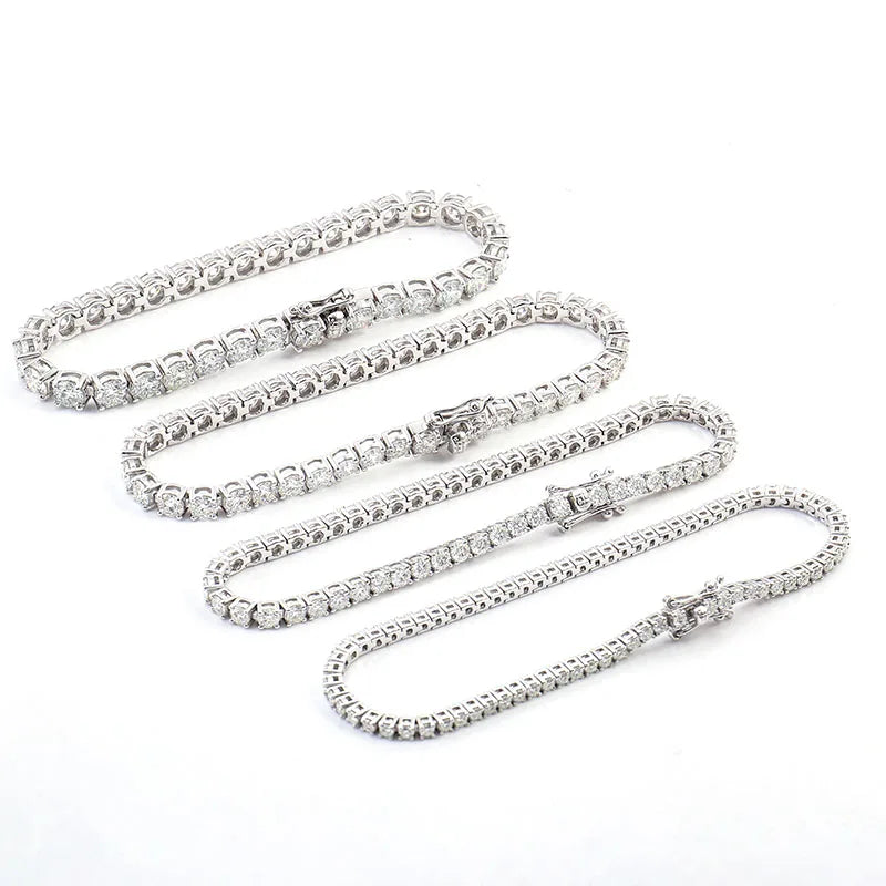 Moissanite Bracelet for Women Man 2/3/4/5/6 mm D Color VVS1 S925 Tennis Link Bracelet Hand Chain