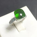 10.6mm Classic Ring for Women Light Blue Zircon Blue Topaz Candy Water Drop Crystal Ring Platinum Plated Jewelry Gift