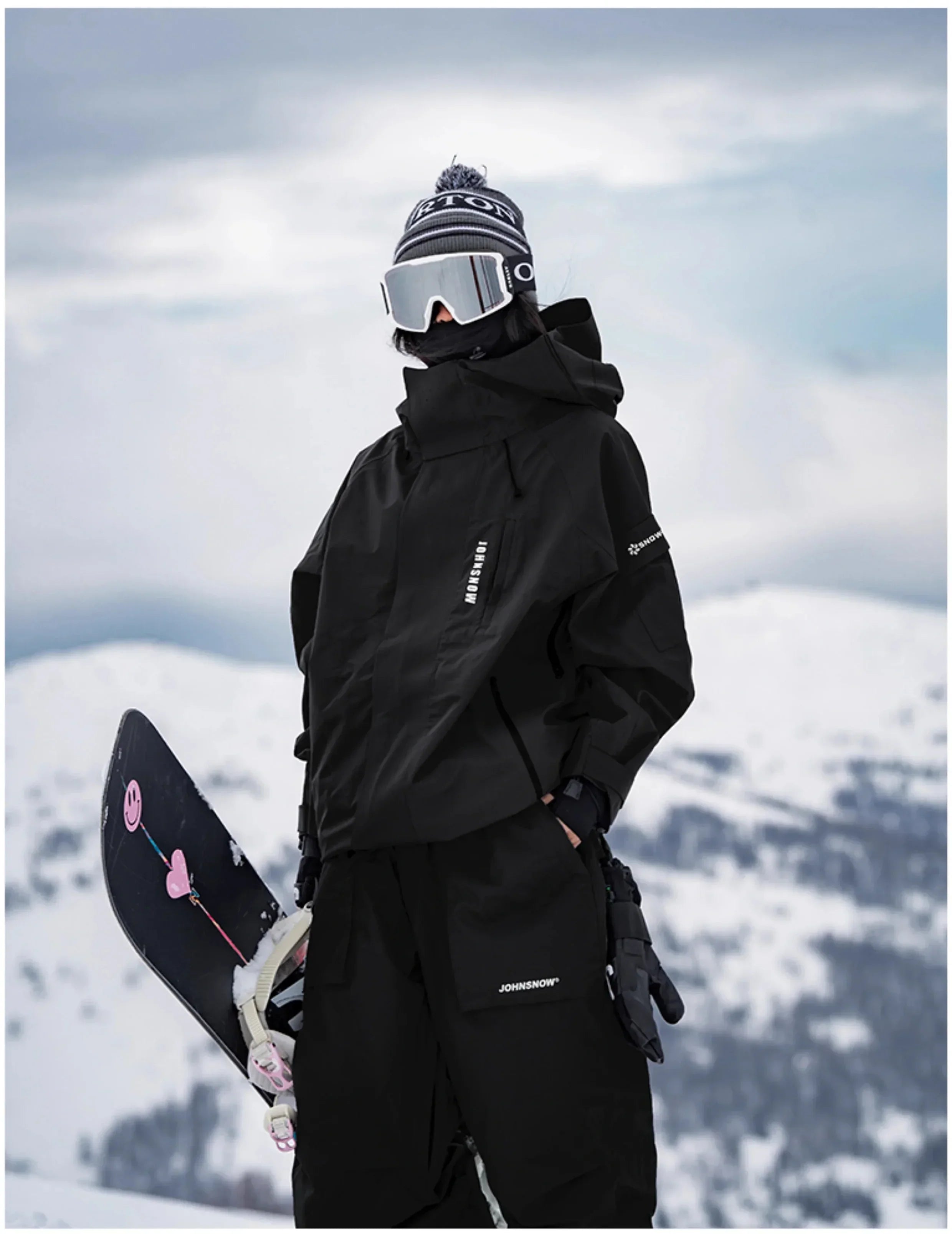 John Snow Winter Ski Suits Men And Women Outdoor Waterproof Breathable Warm Snowboarding Suit Sets Skiing Jacket And Pant